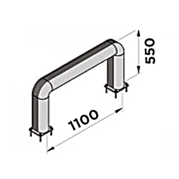 Стелажна защитна бариера FE 150 MPM/550х 1100 mm/